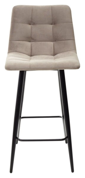 Полубарный стул CHILLI-QB латте #25, велюр / черный каркас (H=66cm) М-City в Талице - talica.mebel-74.com | фото
