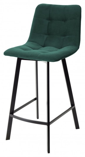 Полубарный стул CHILLI-QB SQUARE зеленый #19, велюр / черный каркас (H=66cm) М-City в Талице - talica.mebel-74.com | фото
