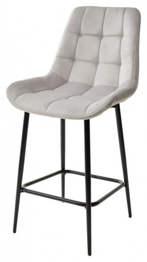 Полубарный стул ХОФМАН, цвет H-09 Светло-серый, велюр / черный каркас H=63cm М-City в Талице - talica.mebel-74.com | фото
