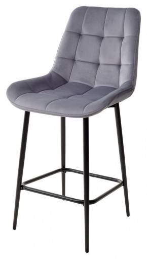 Полубарный стул ХОФМАН, цвет H-14 Серый, велюр / черный каркас H=63cm М-City в Талице - talica.mebel-74.com | фото