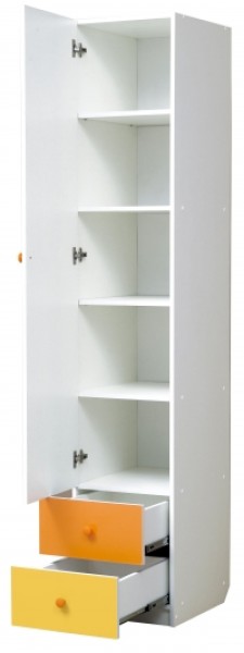 Шкаф 1-но дверный с ящиками и зеркалом Радуга (400) в Талице - talica.mebel-74.com | фото