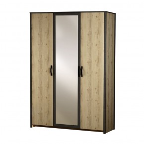 Шкаф 3-дверный с зеркалом №885 Гранж в Талице - talica.mebel-74.com | фото