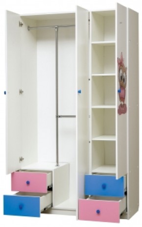 Шкаф 3-х дверный с ящиками и фотопечатью Совята 3.1 (1200) в Талице - talica.mebel-74.com | фото