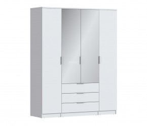 Шкаф 4х дверный с зеркалами Николь СБ-2595/1 (Белый) в Талице - talica.mebel-74.com | фото