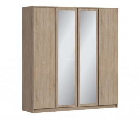 Шкаф 4х дверный с зеркалами Веста СБ-3082 (Дуб Сонома) в Талице - talica.mebel-74.com | фото