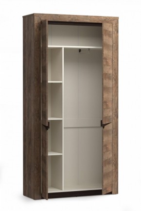 Шкаф для одежды 33.18 "Лючия" (бетон пайн белый / венге / белый) в Талице - talica.mebel-74.com | фото