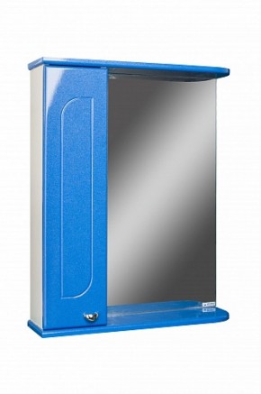 Шкаф-зеркало Радуга Синий металлик 55 левый АЙСБЕРГ (DA1129HZR) в Талице - talica.mebel-74.com | фото