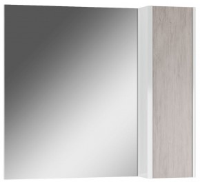 Шкаф-зеркало Uno 80 Дуб серый левый/правый Домино (DU1504HZ) в Талице - talica.mebel-74.com | фото