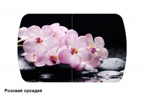 Стол Бостон 900*600 (опоры Брифинг) Стекло/фотопечать Розовая Орхидея в Талице - talica.mebel-74.com | фото