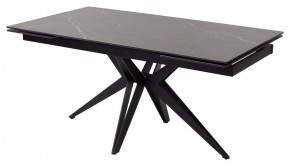 Стол FORIO 160 MATT BLACK MARBLE SOLID CERAMIC / BLACK, ®DISAUR в Талице - talica.mebel-74.com | фото