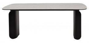 Стол NORD 200 TL-102 Бежевый мрамор, испанская керамика / черный каркас, ®DISAUR в Талице - talica.mebel-74.com | фото