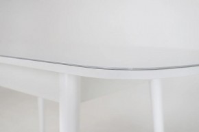 Стол раскладной со стеклом (опоры массив цилиндрический) "Хоста" в Талице - talica.mebel-74.com | фото