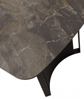 Стол RASMUS 160 KL-80 Серый мрамор, итальянская керамика / черный каркас, ®DISAUR в Талице - talica.mebel-74.com | фото