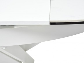 Стол TRENTO 120 HIGH GLOSS STATUARIO Белый мрамор глянцевый, керамика/ белый каркас, ®DISAUR в Талице - talica.mebel-74.com | фото