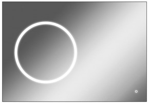 Зеркало Eclipse 100 black с подсветкой Sansa (SE1032Z) в Талице - talica.mebel-74.com | фото